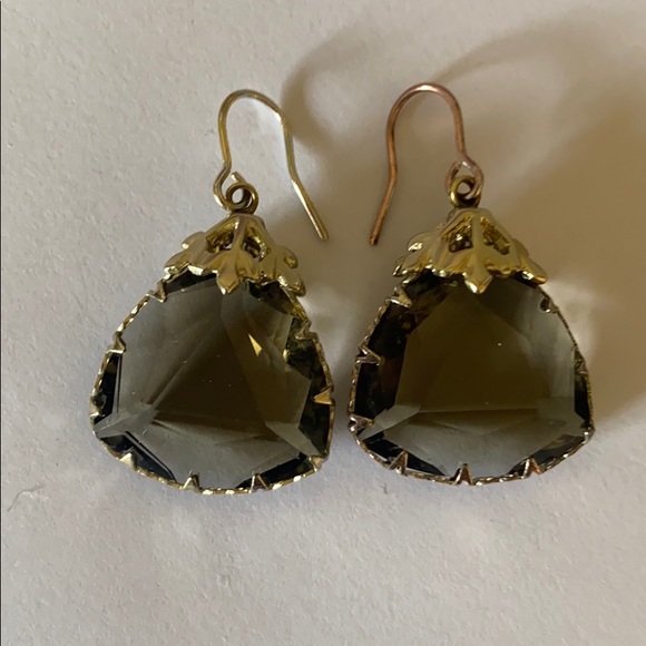 Anthropologie Drop Earrings, dark grey - Picture 2 of 3